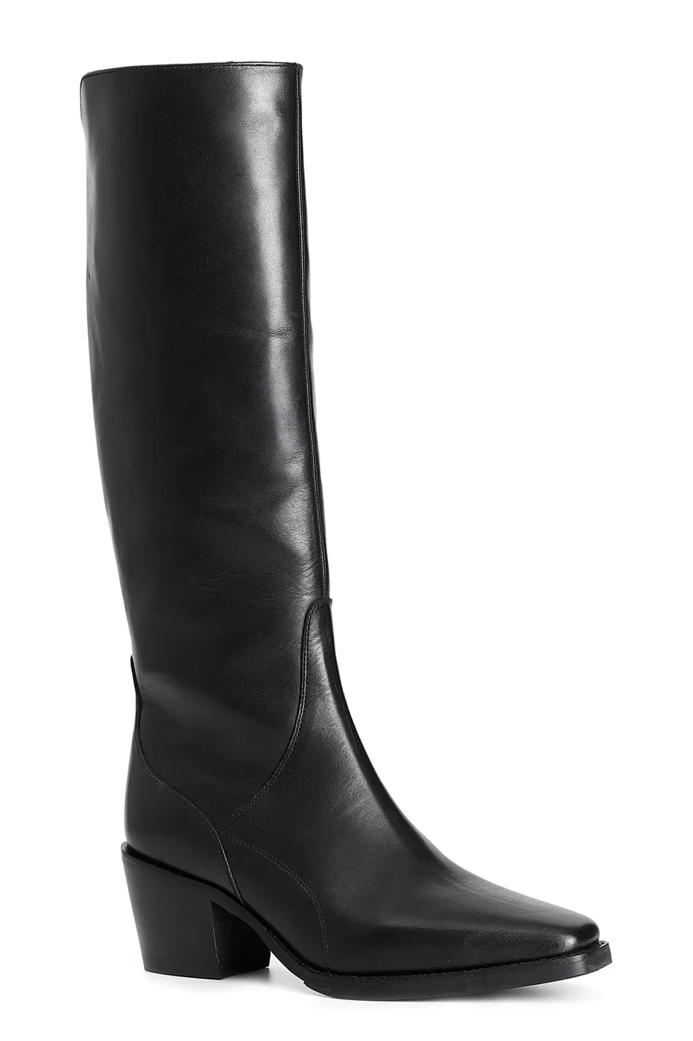 CafèNoir Stivale Pelle Nero texano tacco 55 mm