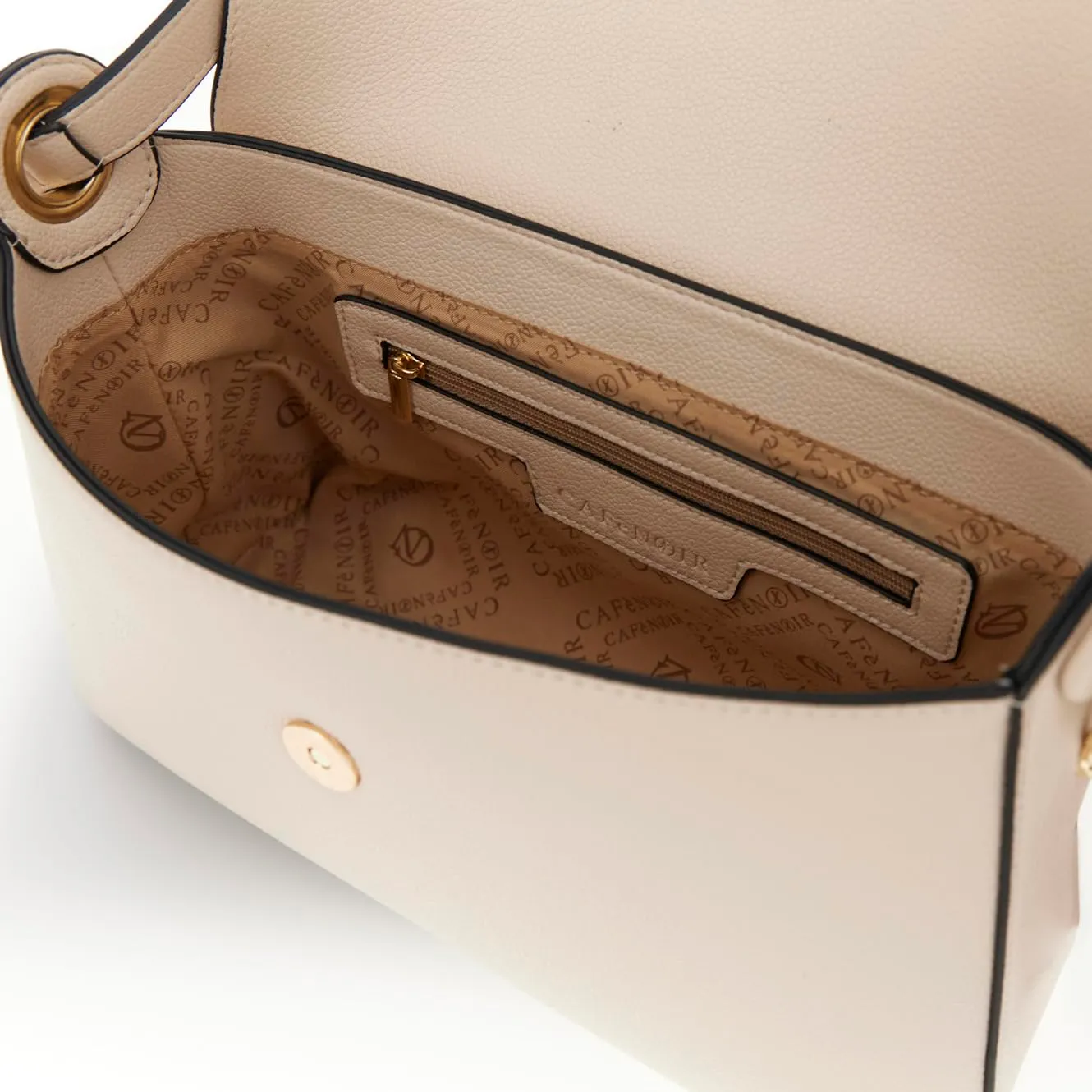 CafèNoir Borsa Spalla Pattina Effetto Pelle Tortora