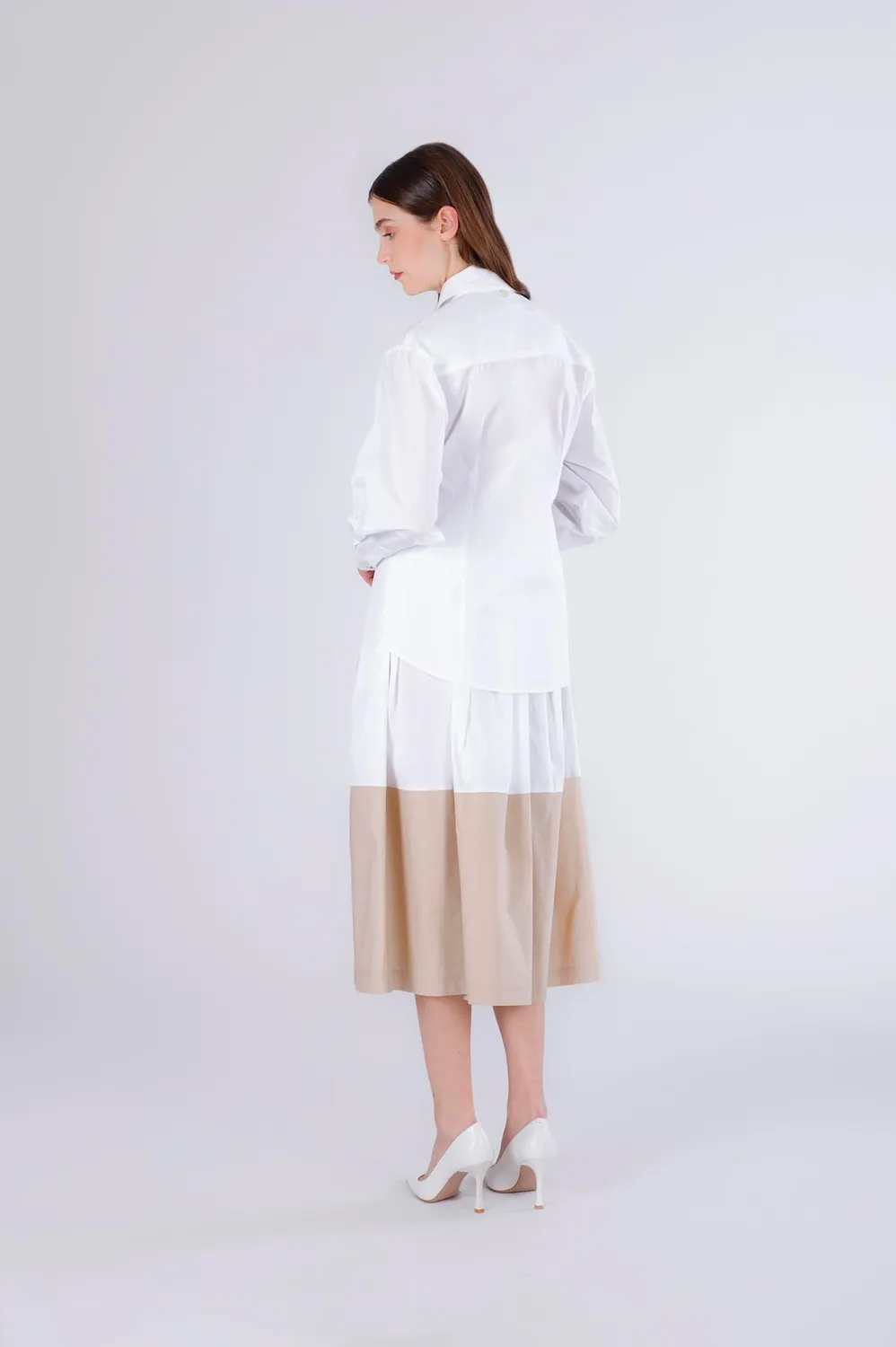 CafèNoir Popeline Camicia Donna Bianca Maniche Lunghe