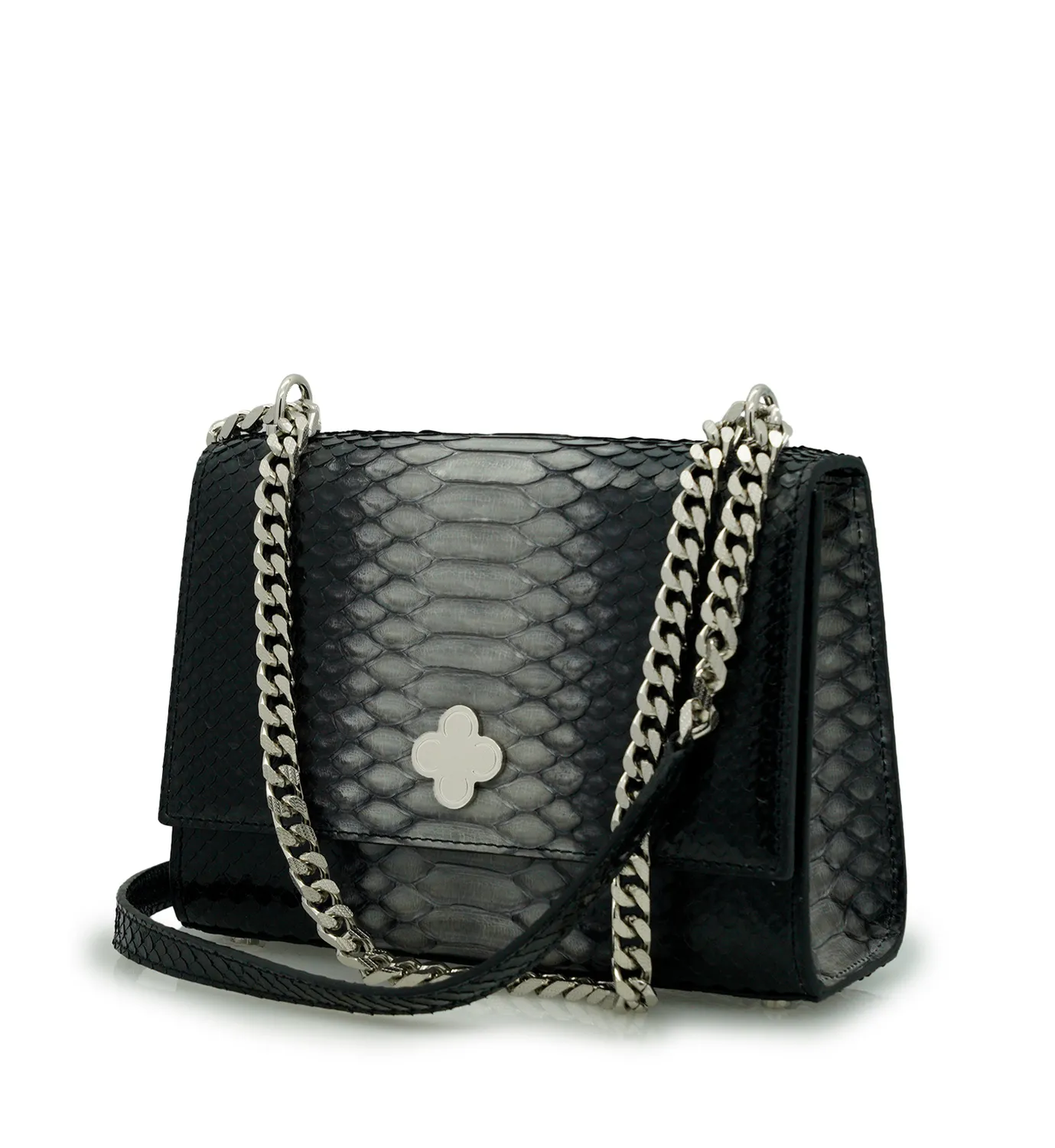 Cardinal Milano Opèra Night borsa pitone nero a spalla