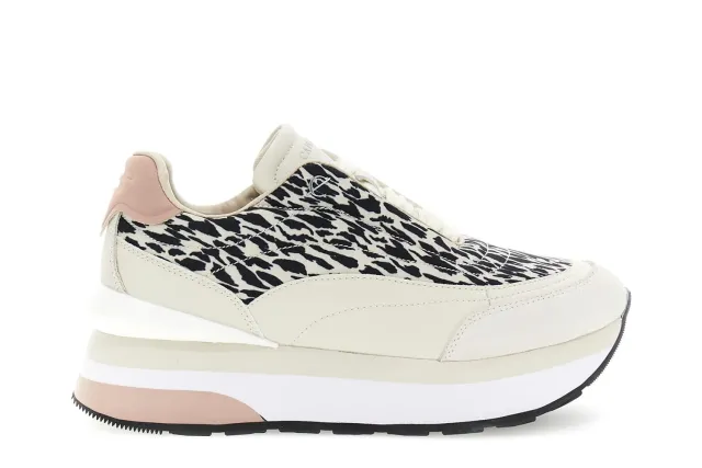 CafèNoir Sneakers Donna Nylon Animalier 39 Nero