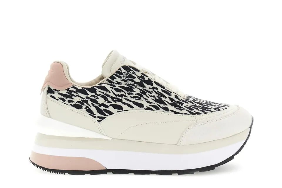 CafèNoir Sneakers Donna Nylon Animalier 39 Nero