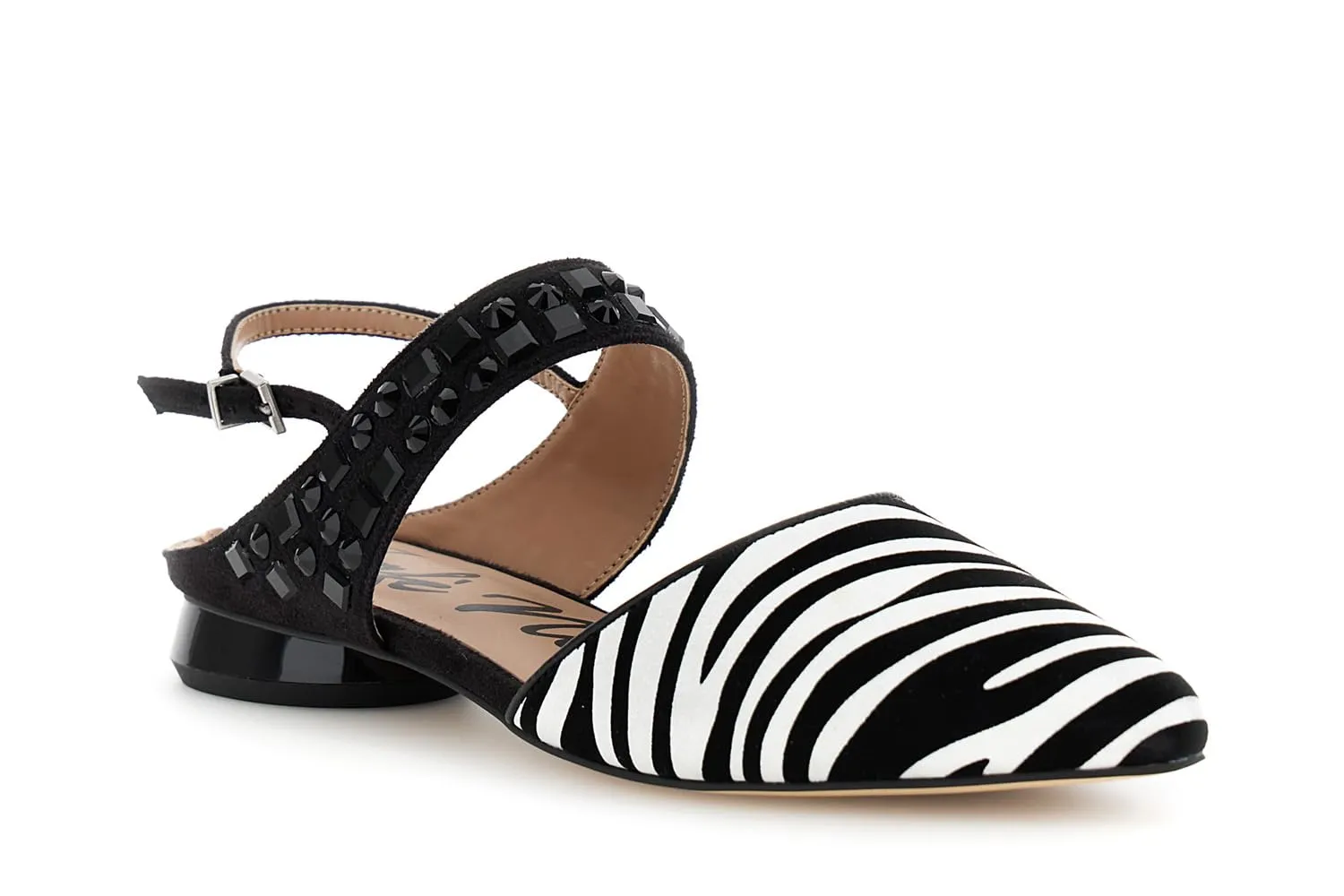 CafèNoir Slingback Donna Zebrata Nero Bianco 36