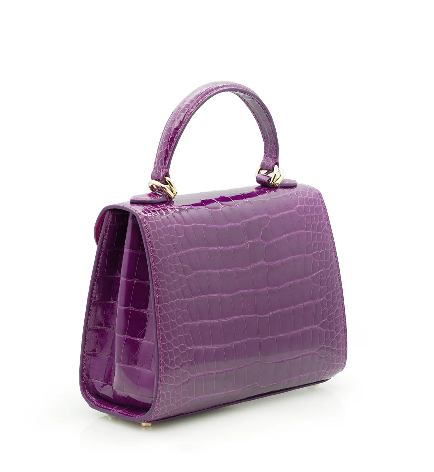 Cardinal Milano First Lady Borsa Mano Alligatore Viola