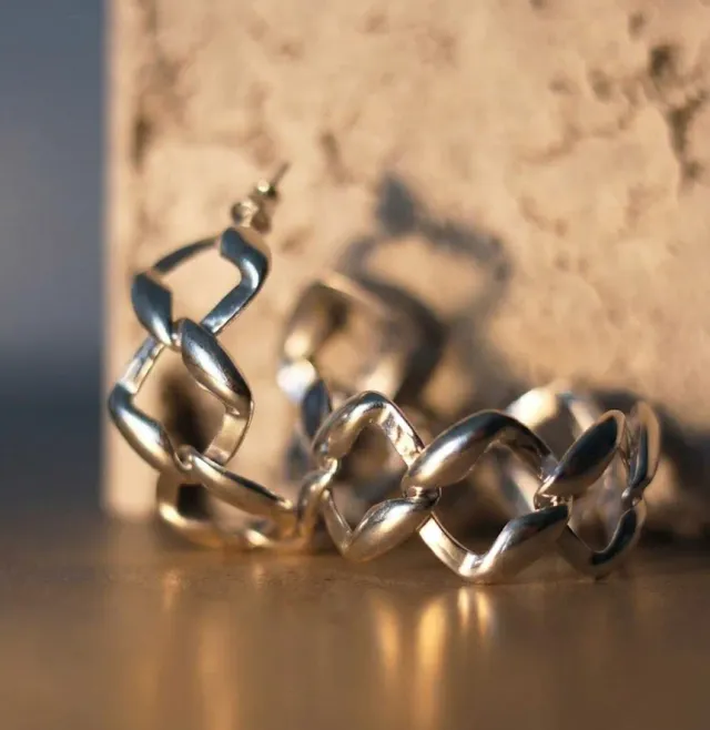 Figus Cerchio Gilda Silver orecchini argento catena