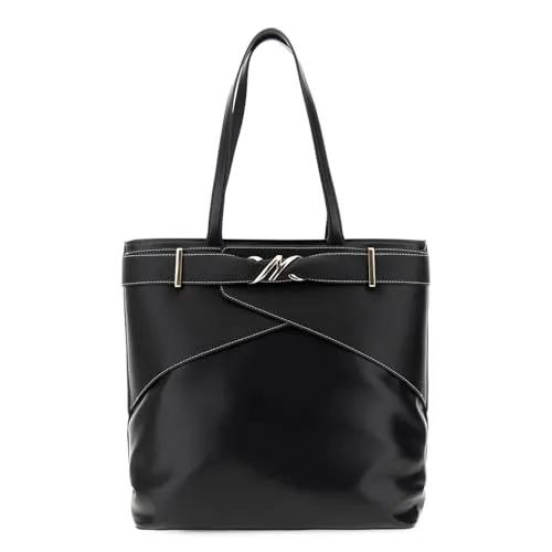 CafèNoir Shopping Bag Nera Passante Metallo Donna