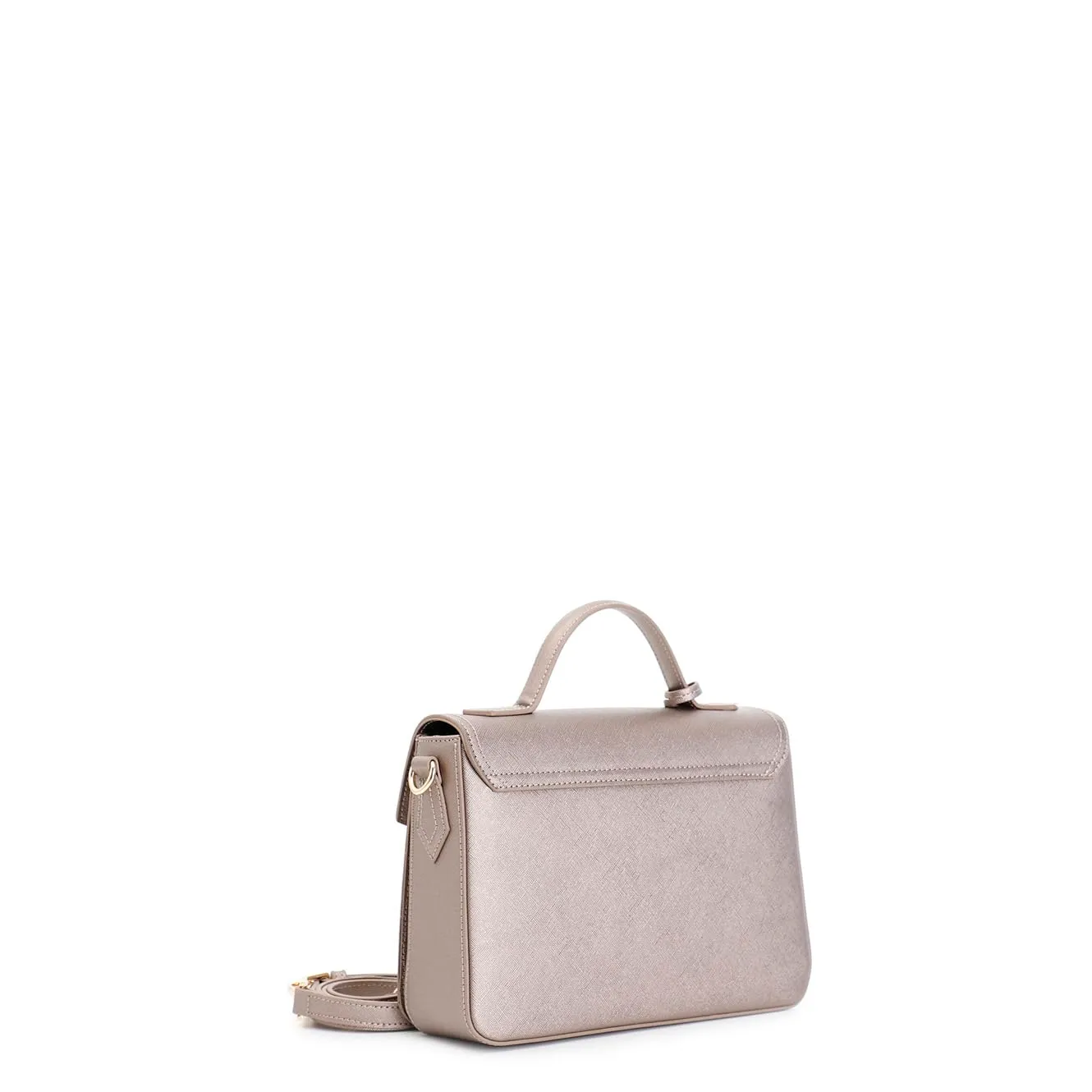 CafèNoir Cartella Saffiano Peltro con Maxi Charm