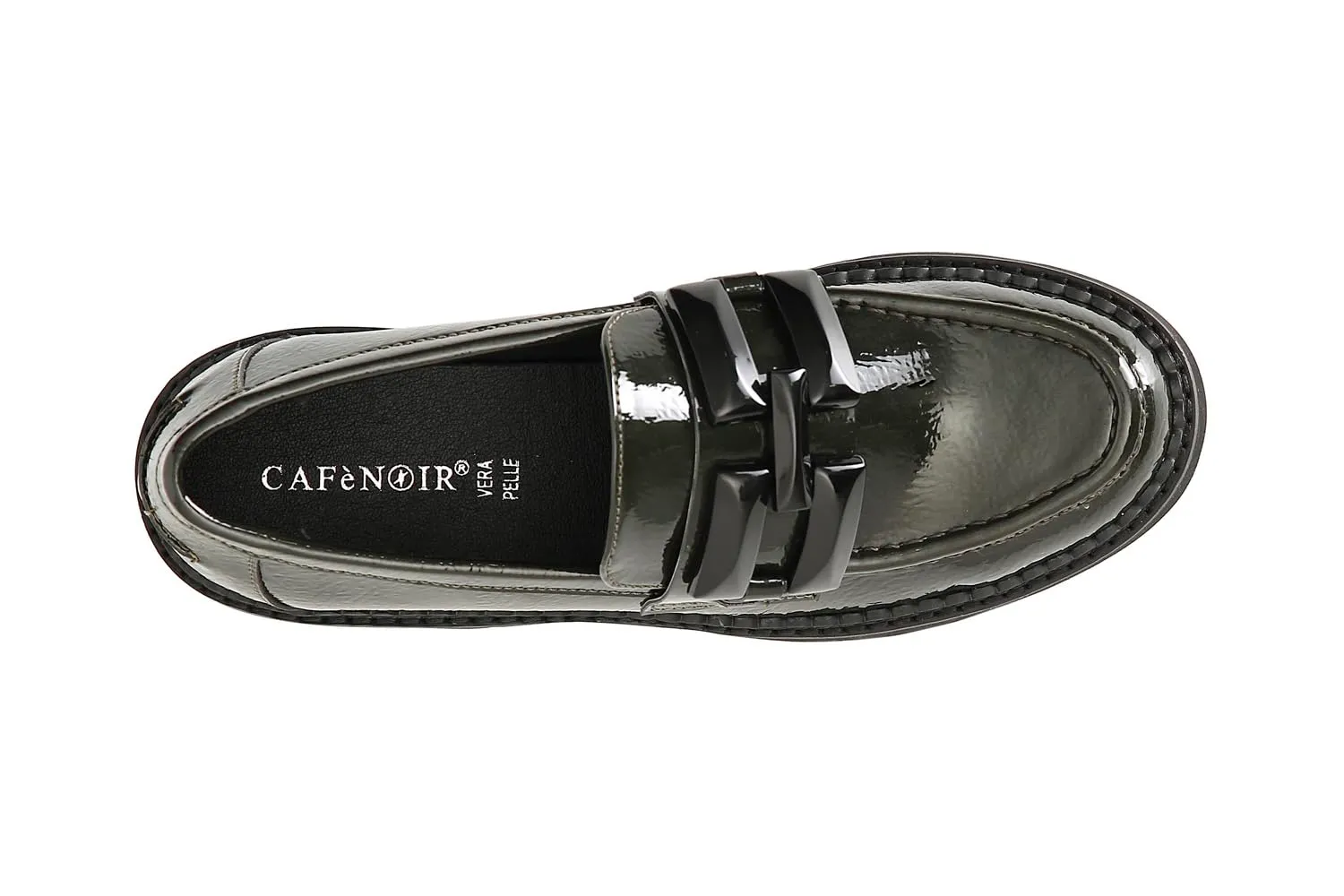 CafèNoir Mocassino Donna Vernice Morsetto Nero