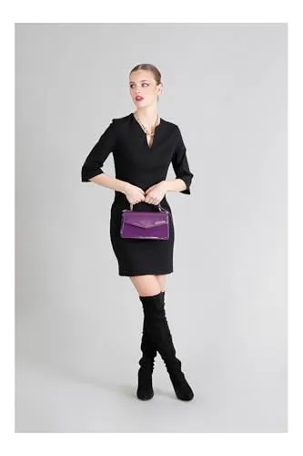 CafèNoir minibag donna vernice viola tracolla strass