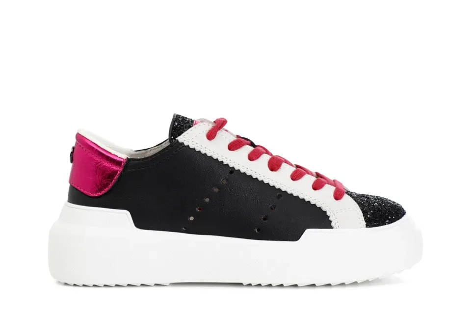 CafèNoir Sneakers Donna Allacciate Nero Fuxia 39