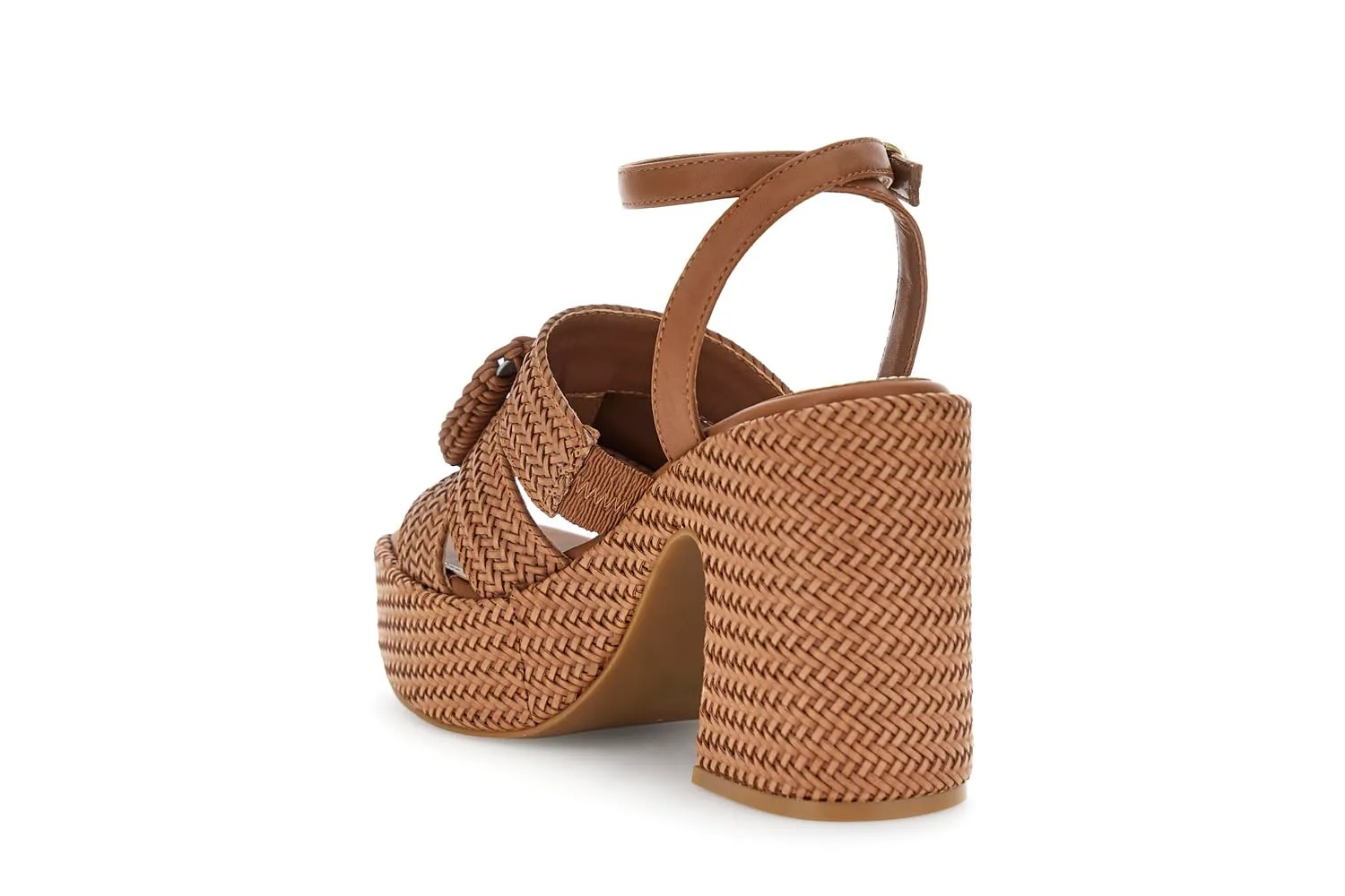 CafèNoir Platform Intrecciata Sandali Cuoio
