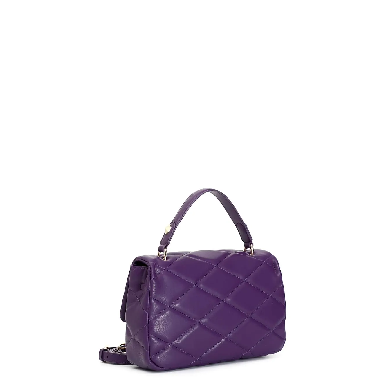 CafèNoir borsa media viola borchie esagonali