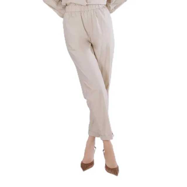 CafèNoir Jogger in Popeline Pantaloni S Sabbia