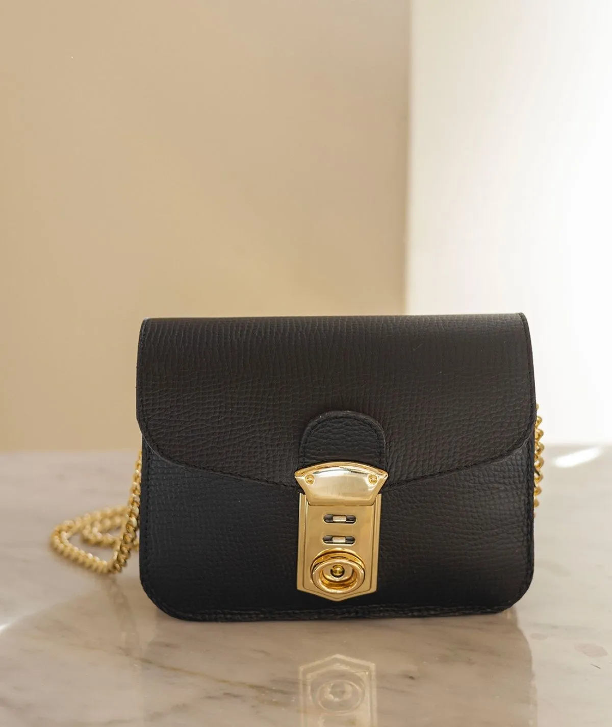 Figus Minipatch miniborsa pelle cuoio con catena
