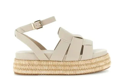 CafèNoir Sandalo Donna Zeppa Rafia 38 EU Beige