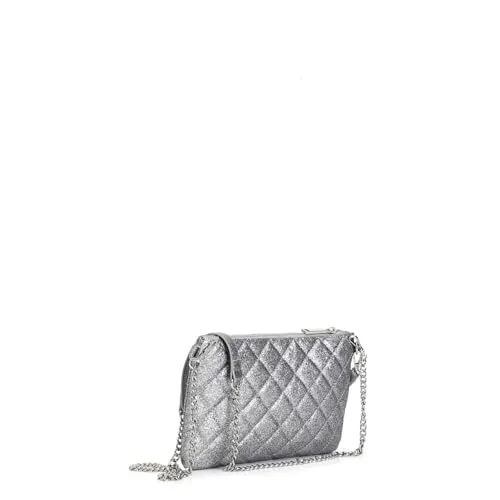 CafèNoir Glitterata Borchie Esagonali pochette argento