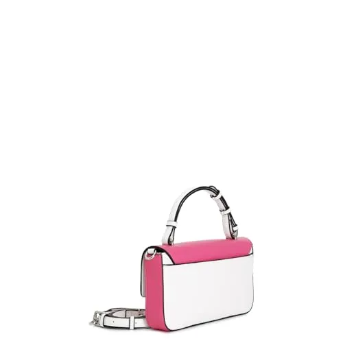 CafèNoir Borsa a Mano Bicolore Tracolla Fuxia Pattina