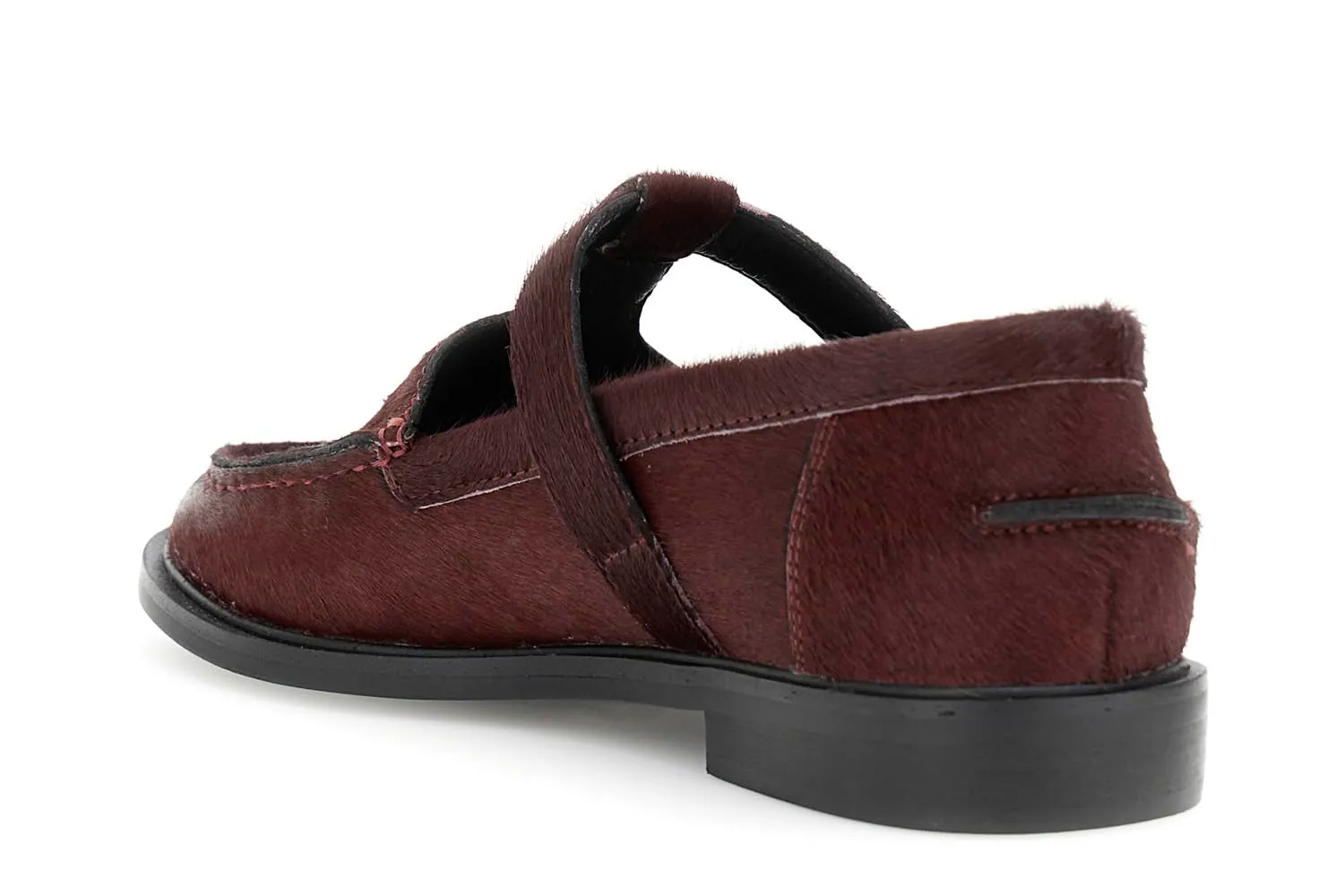 CafèNoir Mocassini Laccio Pelle Effetto Cavallino Bordeaux 39