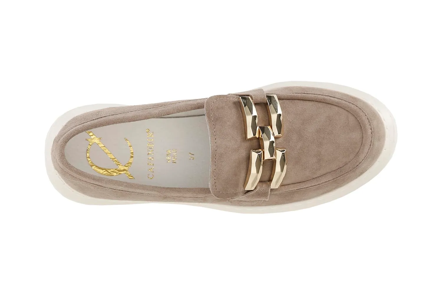 CafèNoir Mocassino Donna in Camoscio Taupe 39 EU Morsetto