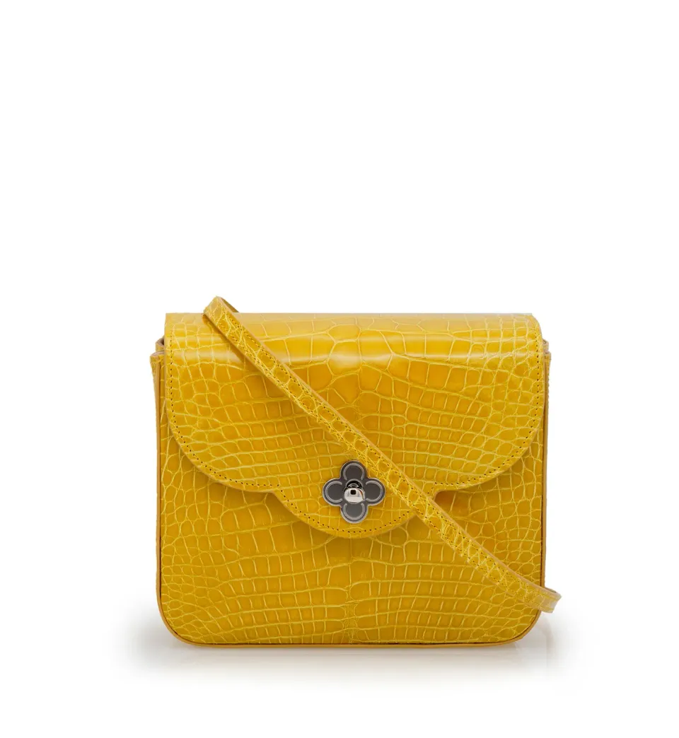 Cardinal Milano First Date Yellow borsa alligatore gialla