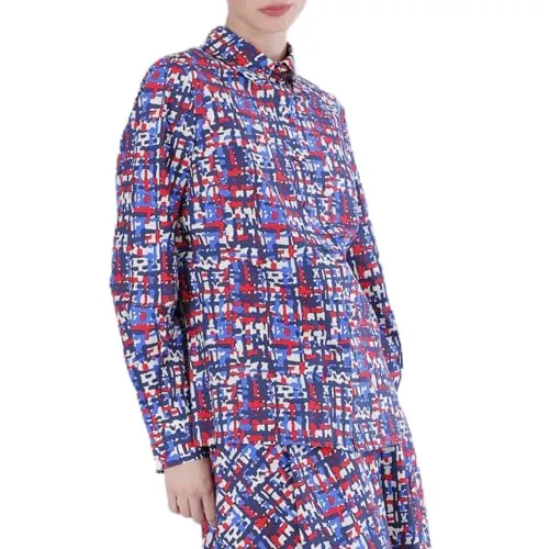 CafèNoir Camicia Popeline Stampato Tweed Taglia M