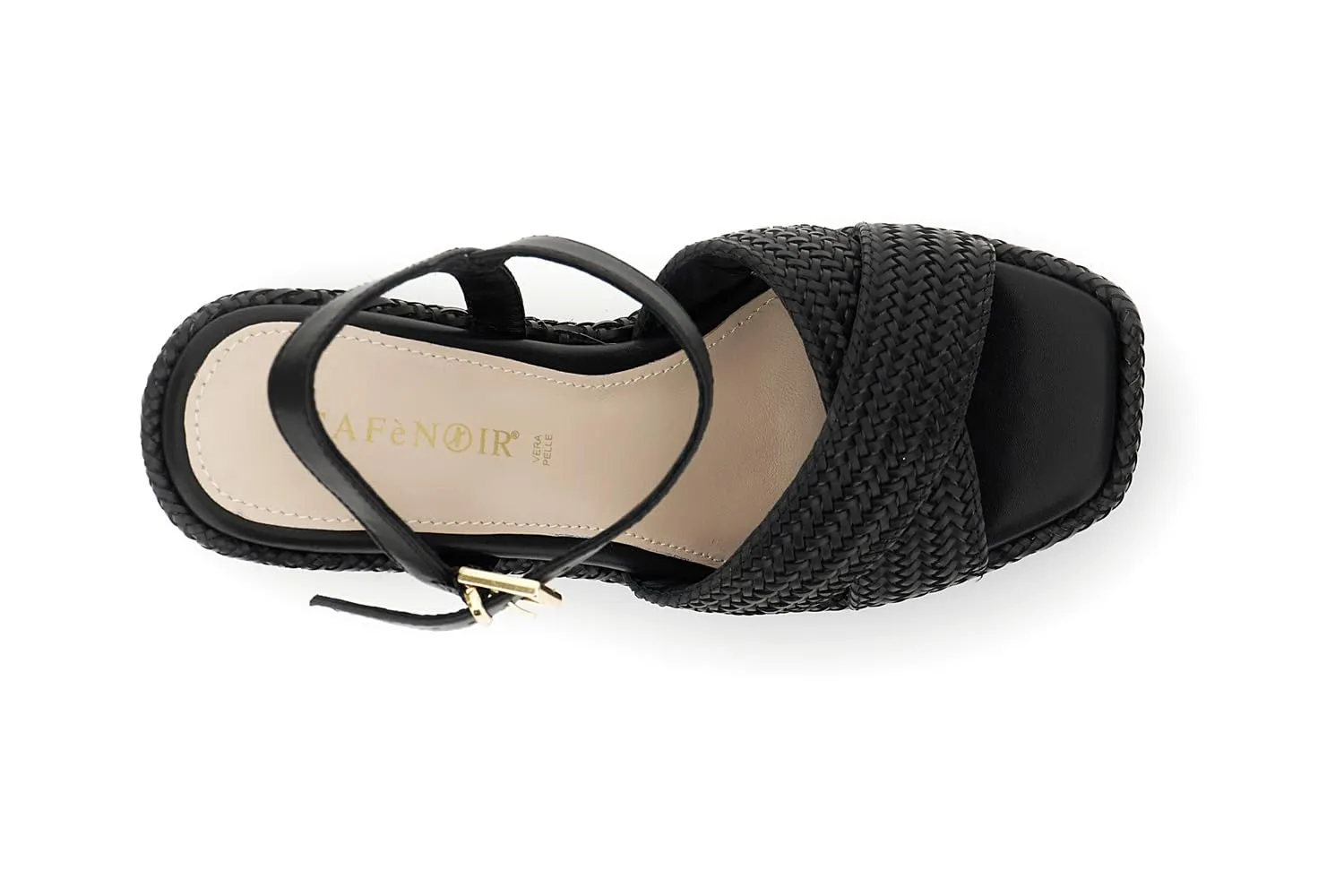 CafèNoir Gilda Sandali Platform Intrecciati Effetto Pelle