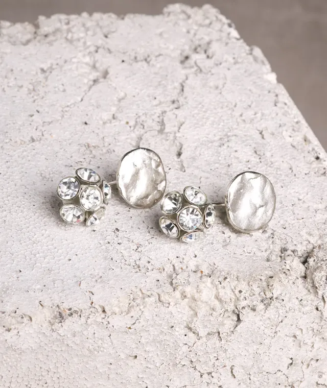 Figus Orecchini Miami Cristal flower silver argento