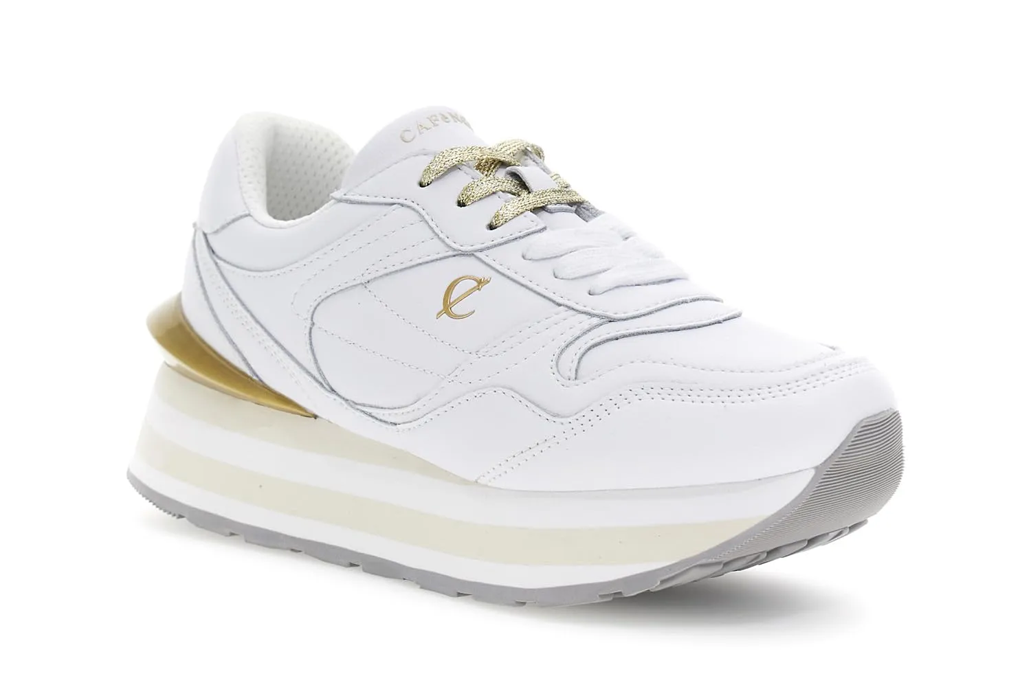 CafèNoir Running Donna Pelle Bianco Taglia 39 Nero