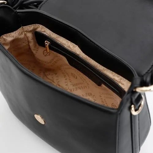 CafèNoir Borsa Pattina Nera Manico Intrecciato Logo