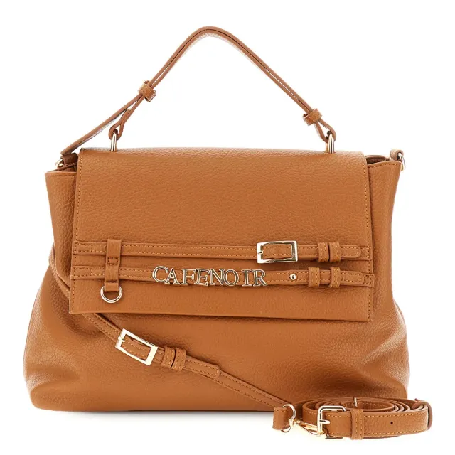 CafèNoir Grana Fibbiette borsa a mano cuoio lettering