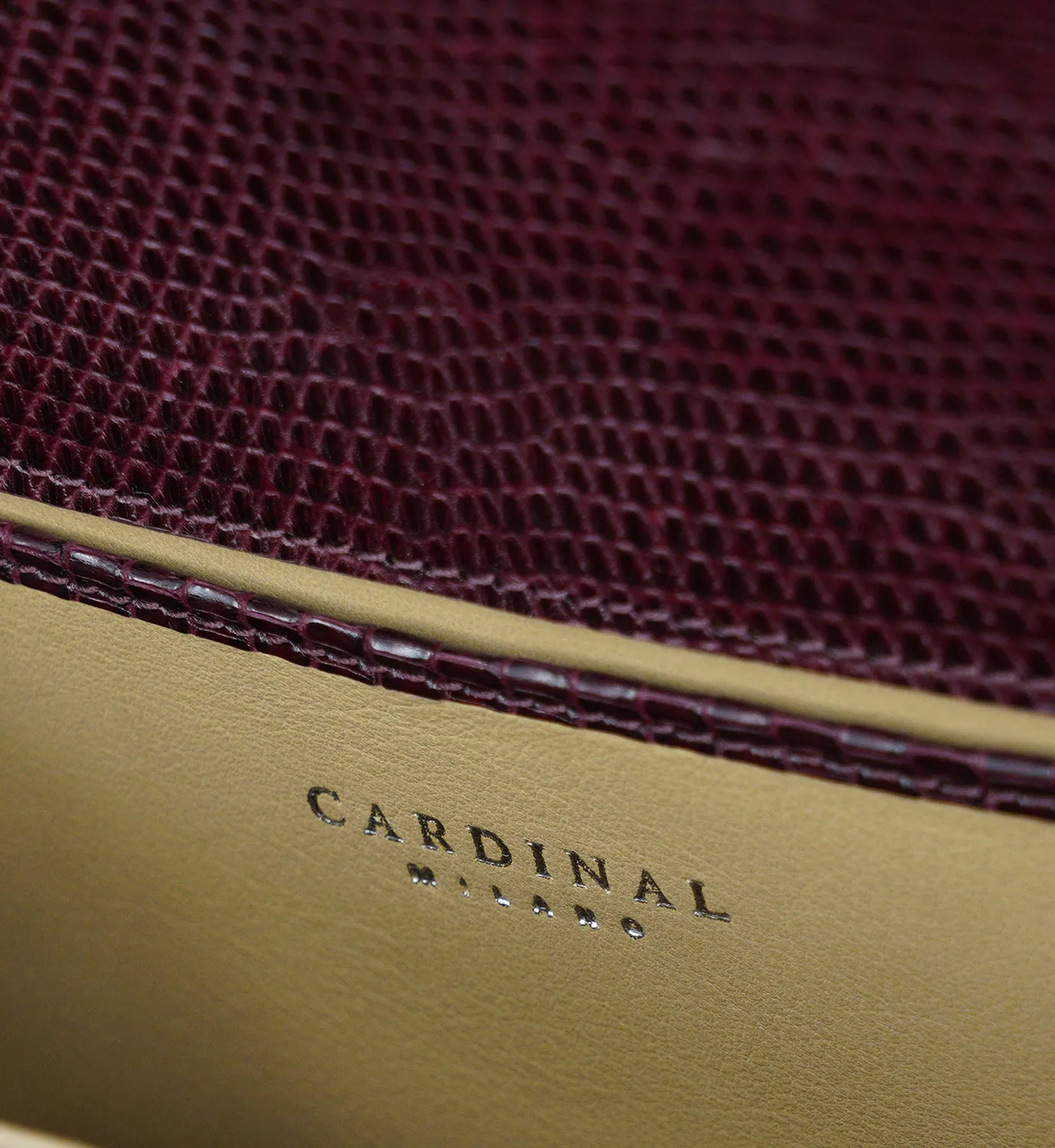 Cardinal Milano First Lady borsa lucertola bordeaux