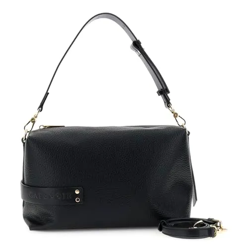CafèNoir Borsa a Spalla Nera Effetto Pelle Donna