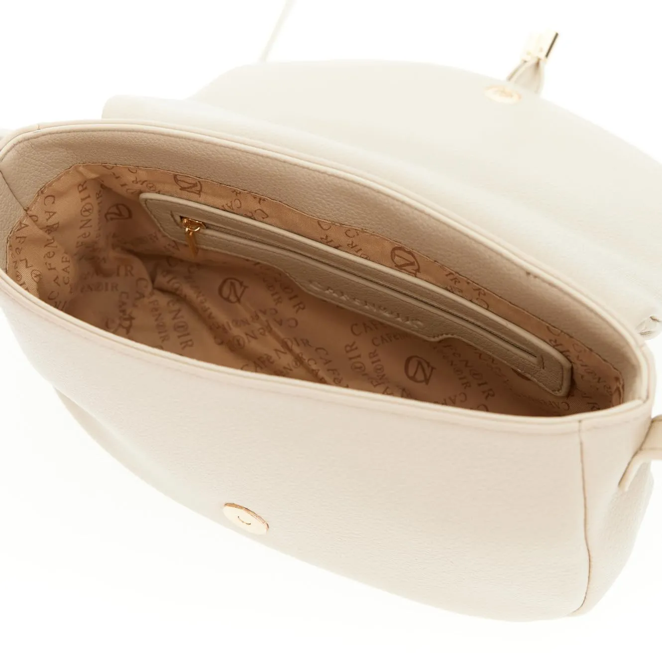 CafèNoir Borsa a Spalla Martellata Sabbia con Charm