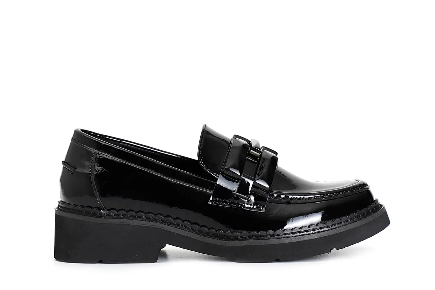 CafèNoir Mocassino Donna Vernice Morsetto Nero