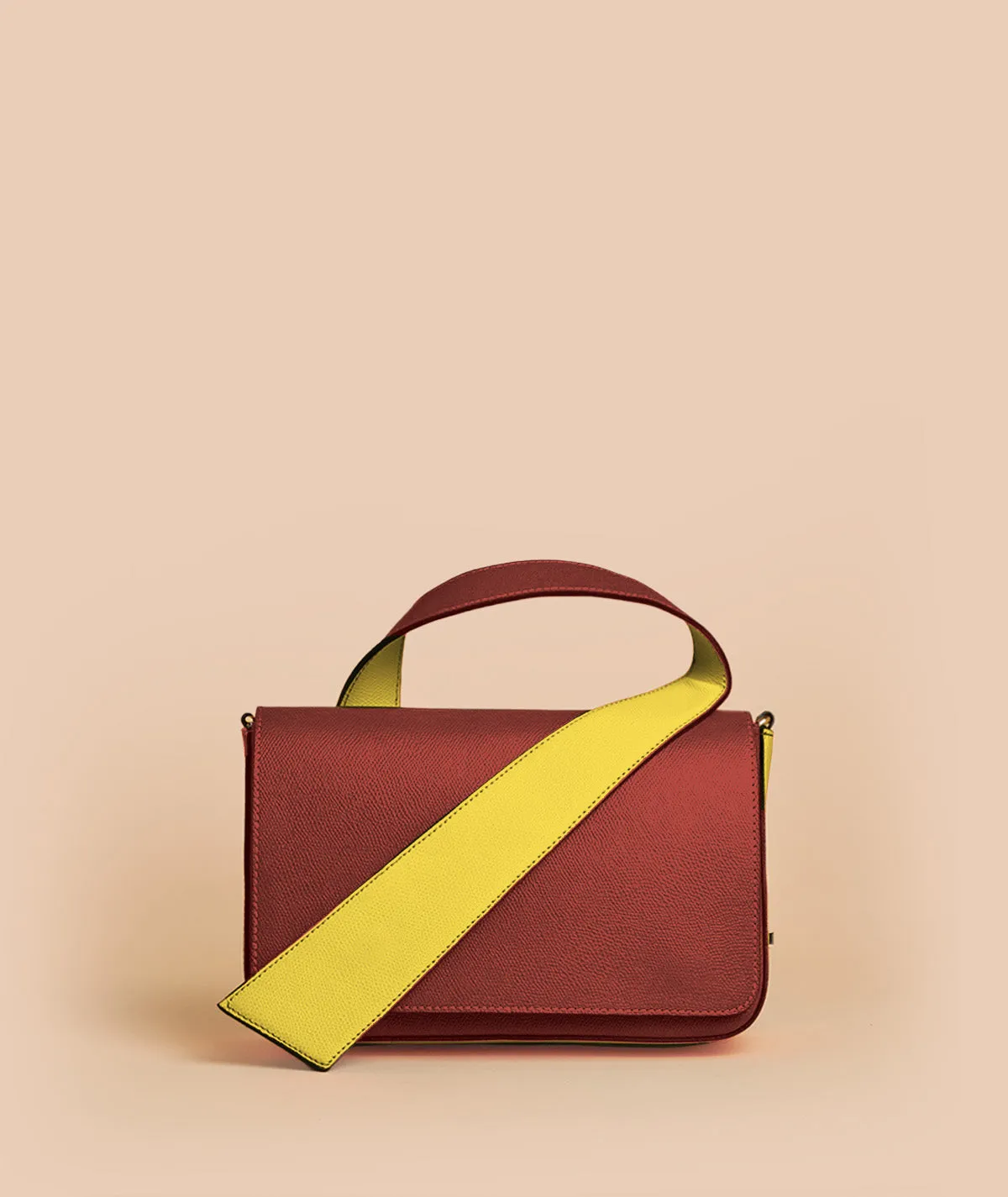 Figus Loop Bag borsa pelle cuoio arancio