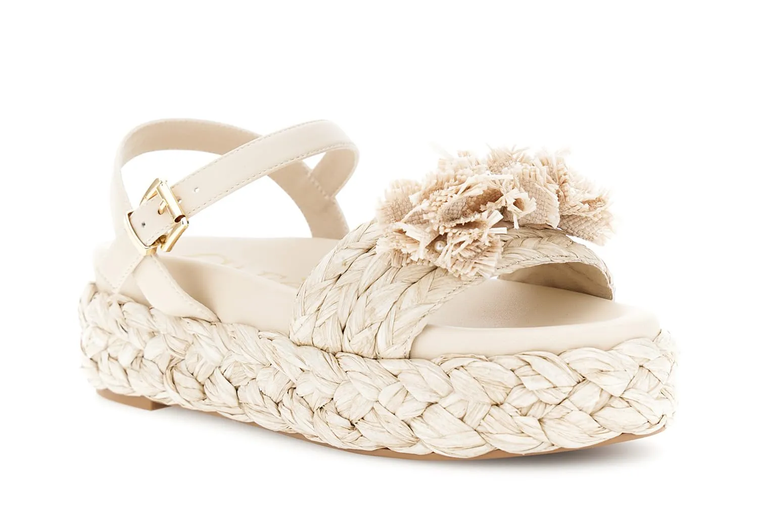 CafèNoir Gilda Sandali Zeppa Rafia Beige 38