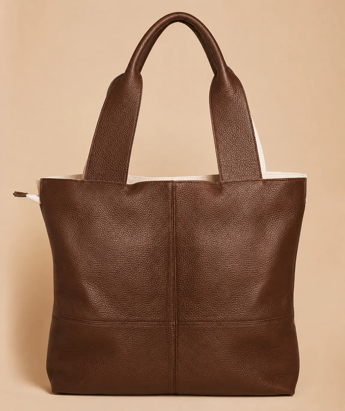 Figus Shopper Dollaro tote bag pelle marrone