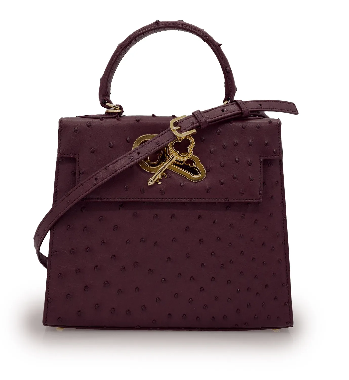 Cardinal Milano Lady Cardinal borsa struzzo bordeaux