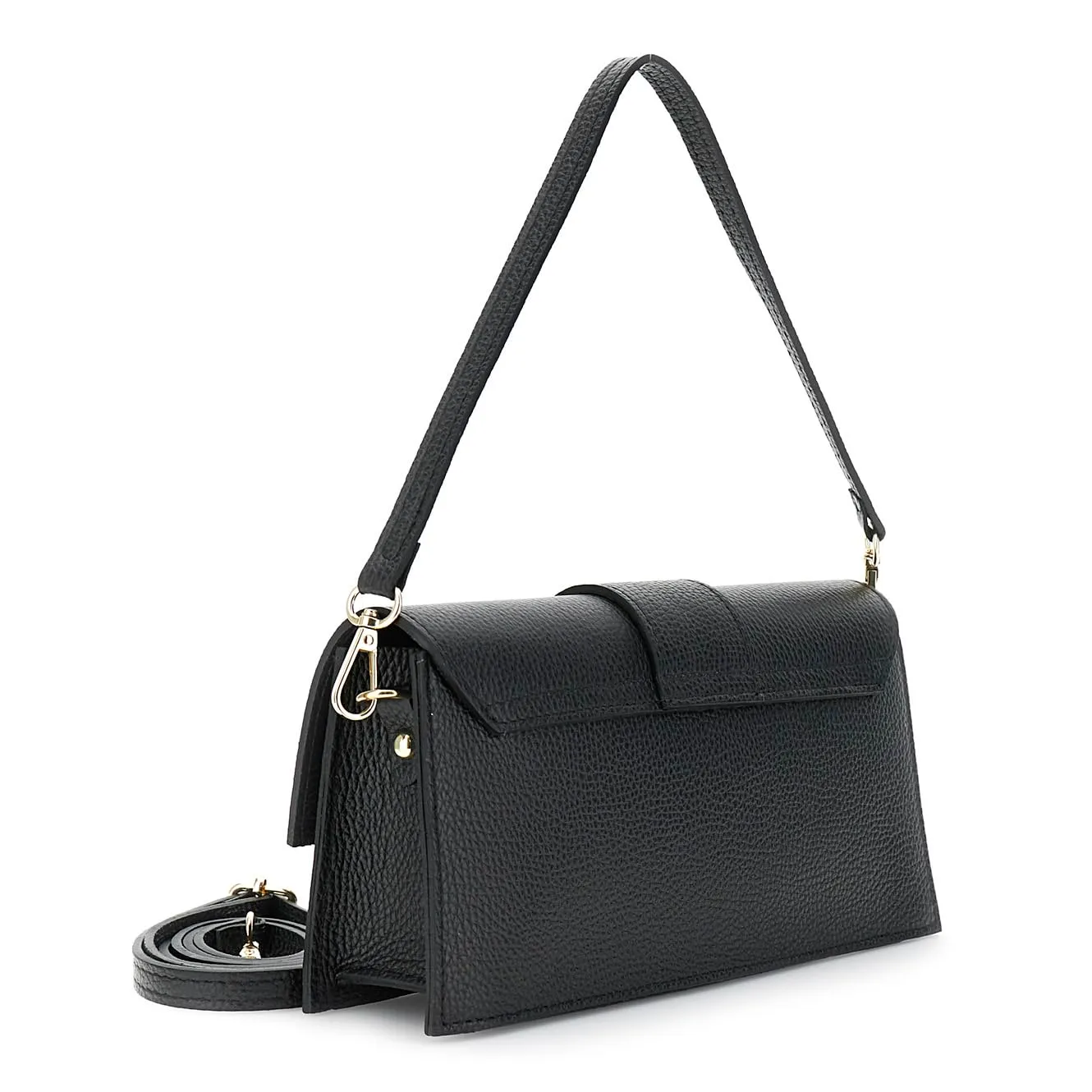 CafèNoir Borsa Spalla Donna Pelle Martellata con Pattina