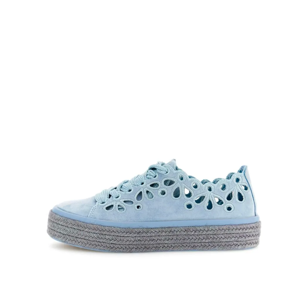 CafèNoir Sneakers Pelle Intagli Laserati Donna Cielo