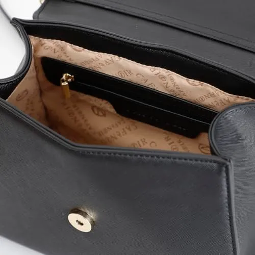CafèNoir Borsa Saffiano Logo Ovale Tracolla