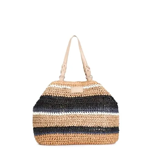 CafèNoir Tote Crochet Fatta a Mano Multi Nero