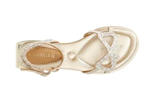 CafèNoir Gilda Camoscio Strass Sandali Beige 39