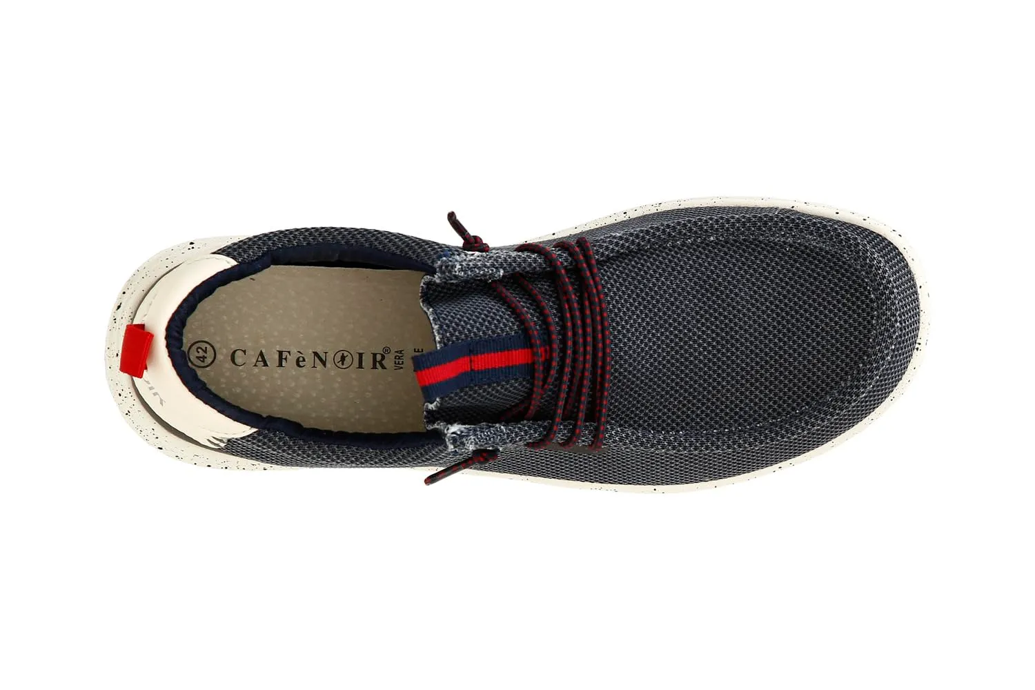 CafèNoir Scarpe Barca Uomo in Canvas Soletta in Pelle