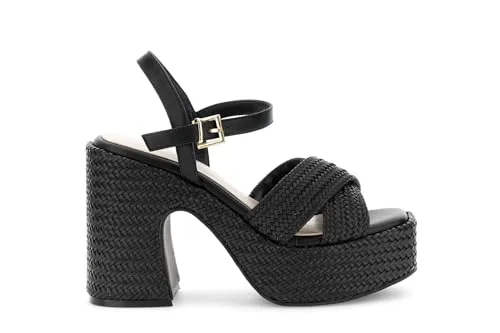 CafèNoir Gilda Sandali Platform Intrecciati Effetto Pelle
