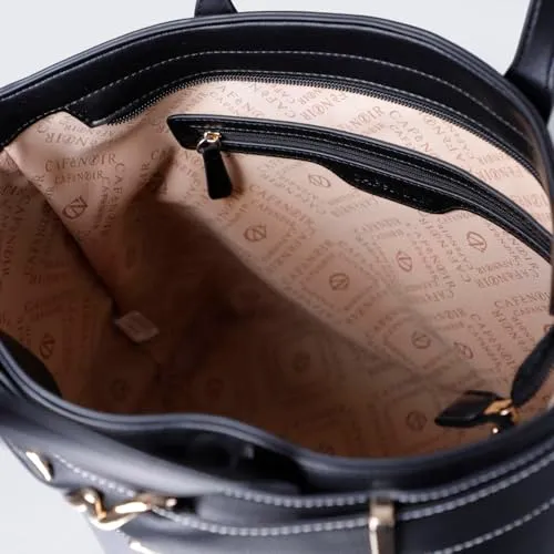 CafèNoir Shopping Bag Nera Passante Metallo Donna