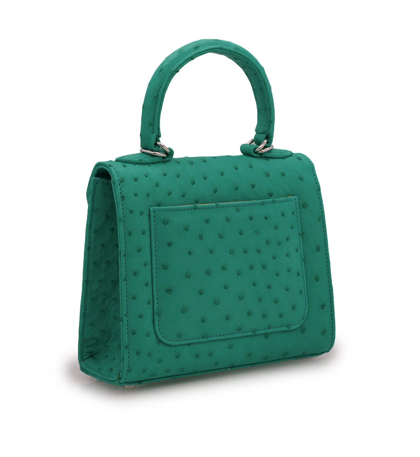 Cardinal Milano First Lady Small Emerald borsa struzzo smeraldo