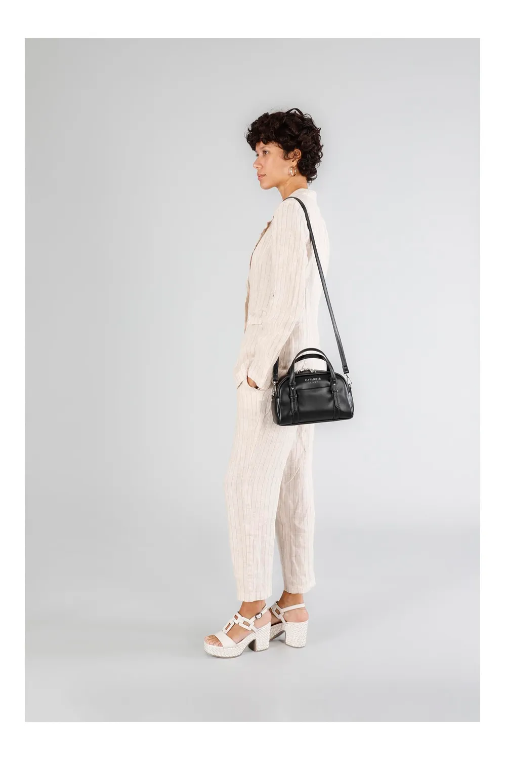 CafèNoir Minibag Nero Tracolla Intrecciata