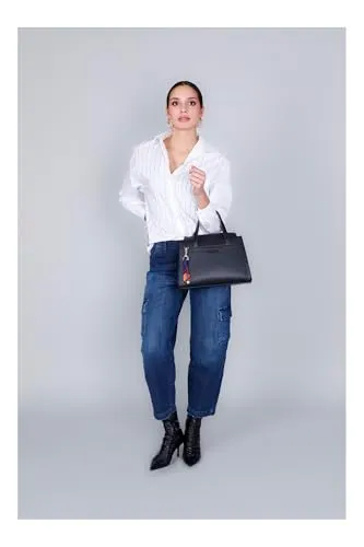 CafèNoir Bauletto Saffiano Charms Bauletto Nero