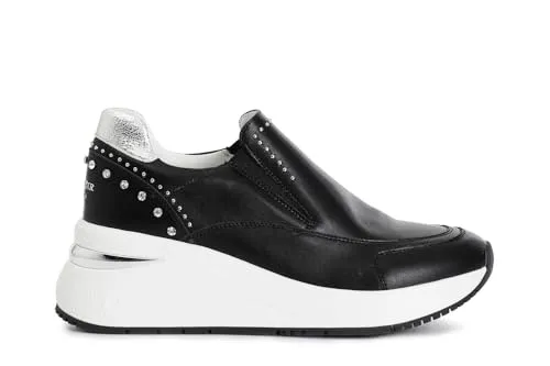 CafèNoir Slip-on Borchie Strass Sneakers Donna Nero